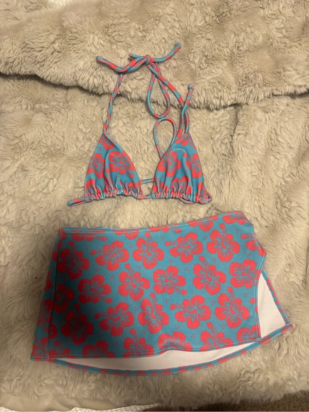 Frankie's Bikinis skirt and swim top set!